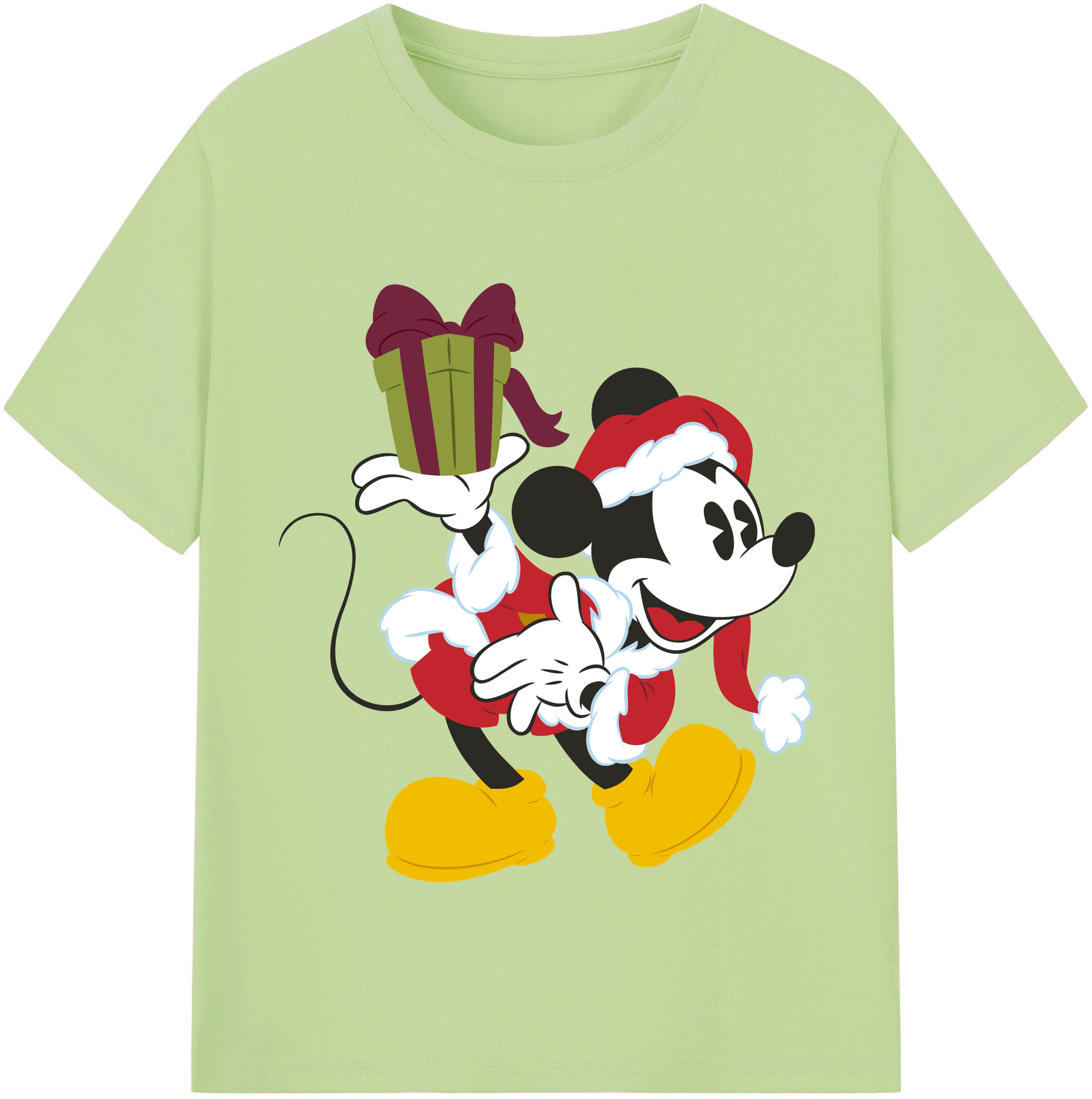 （画像用） ミッキーマウス Mickey Mouse 綿100％半袖Tシャツ（フロントプリント）